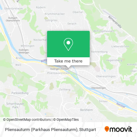 Карта Pliensauturm (Parkhaus Pliensauturm)