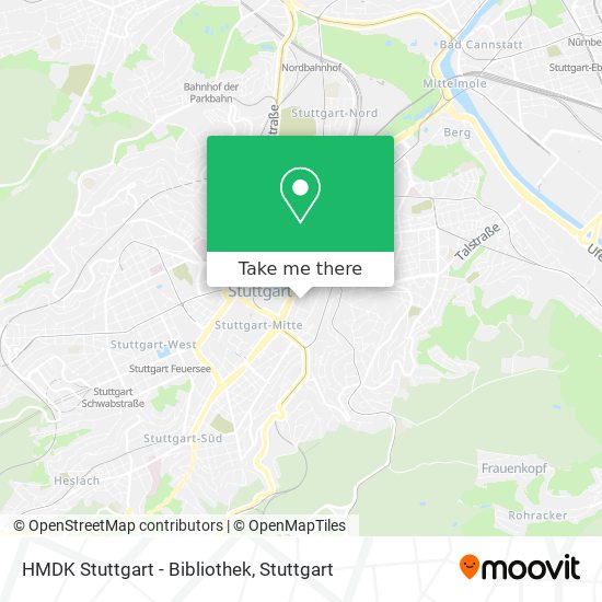 HMDK Stuttgart - Bibliothek map
