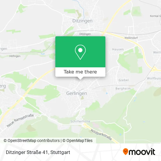 Карта Ditzinger Straße 41