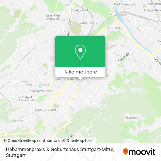 Карта Hebammenpraxis & Geburtshaus Stuttgart-Mitte