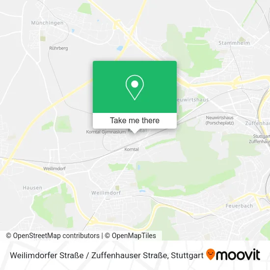 Карта Weilimdorfer Straße / Zuffenhauser Straße