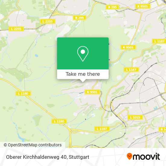 Карта Oberer Kirchhaldenweg 40