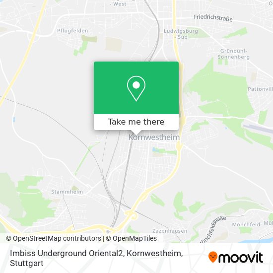 Imbiss Underground Oriental2, Kornwestheim map
