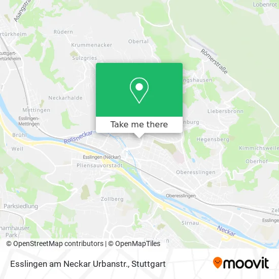 Карта Esslingen am Neckar Urbanstr.