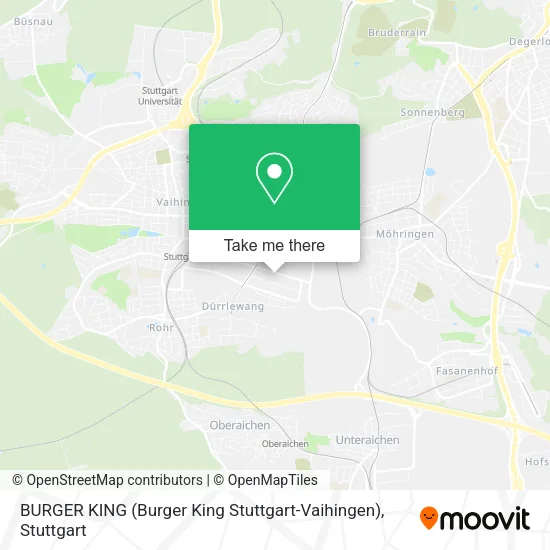Карта BURGER KING (Burger King Stuttgart-Vaihingen)