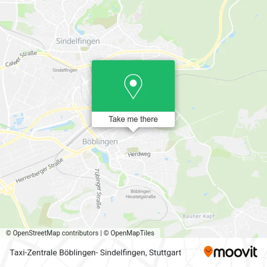 Карта Taxi-Zentrale Böblingen- Sindelfingen