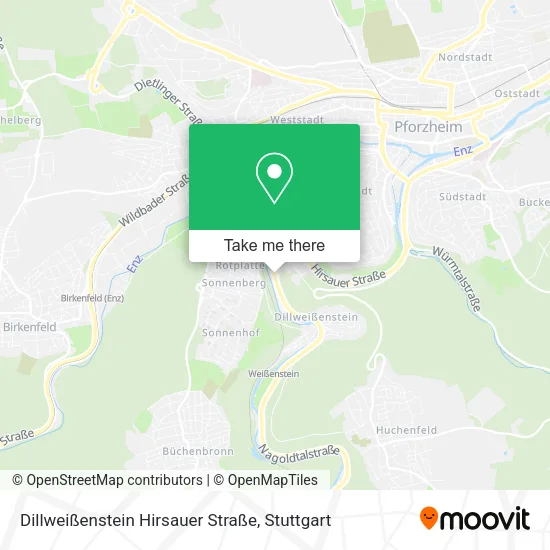 Карта Dillweißenstein Hirsauer Straße
