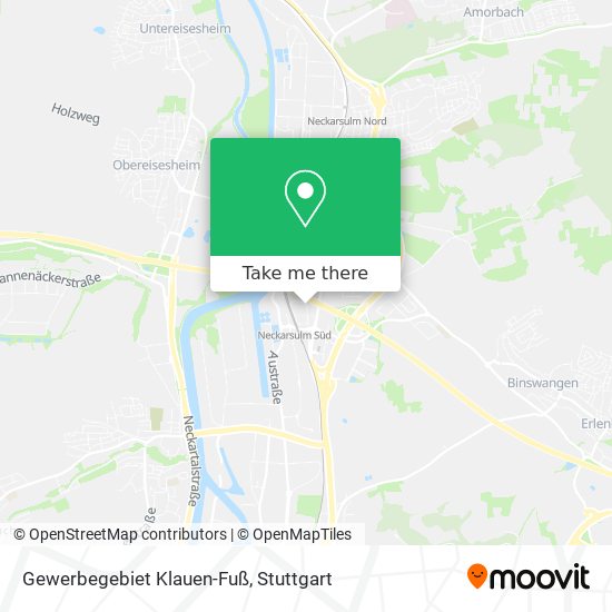 Gewerbegebiet Klauen-Fuß map