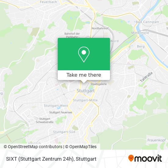 SIXT (Stuttgart Zentrum 24h) map