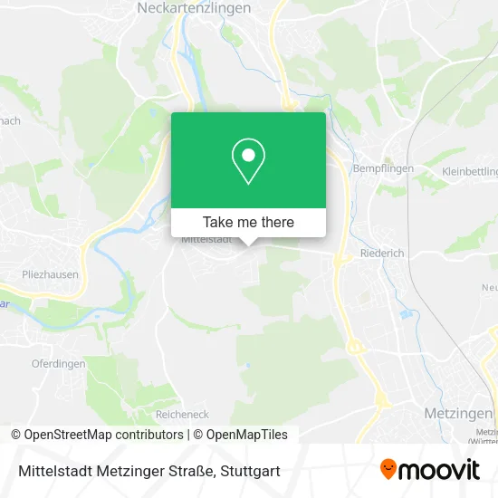 Карта Mittelstadt Metzinger Straße