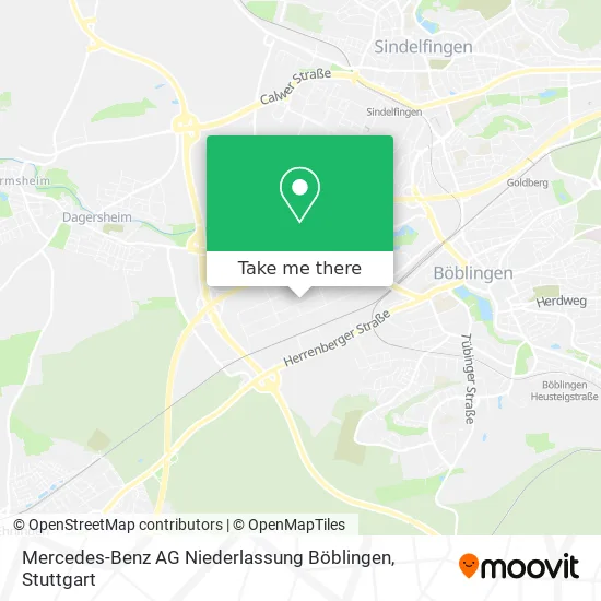 Карта Mercedes-Benz AG Niederlassung Böblingen