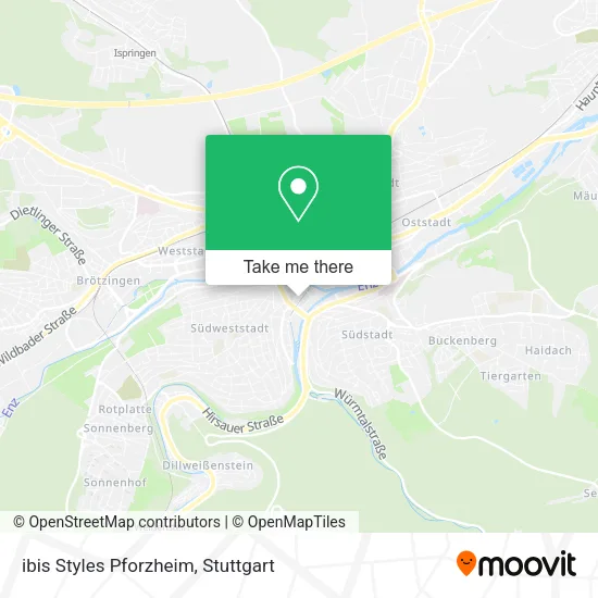 Карта ibis Styles Pforzheim