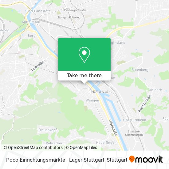 Карта Poco Einrichtungsmärkte - Lager Stuttgart