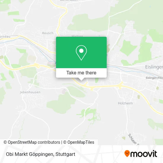 Карта Obi Markt Göppingen