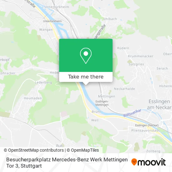 Карта Besucherparkplatz Mercedes-Benz Werk Mettingen Tor 3