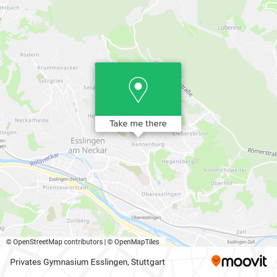 Privates Gymnasium Esslingen map
