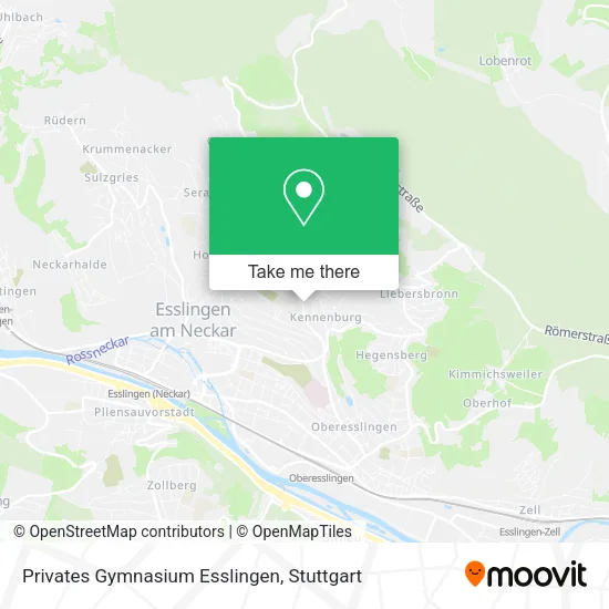 Карта Privates Gymnasium Esslingen