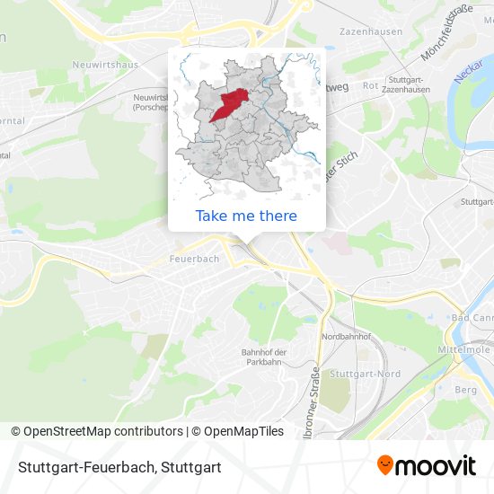 Stuttgart-Feuerbach map