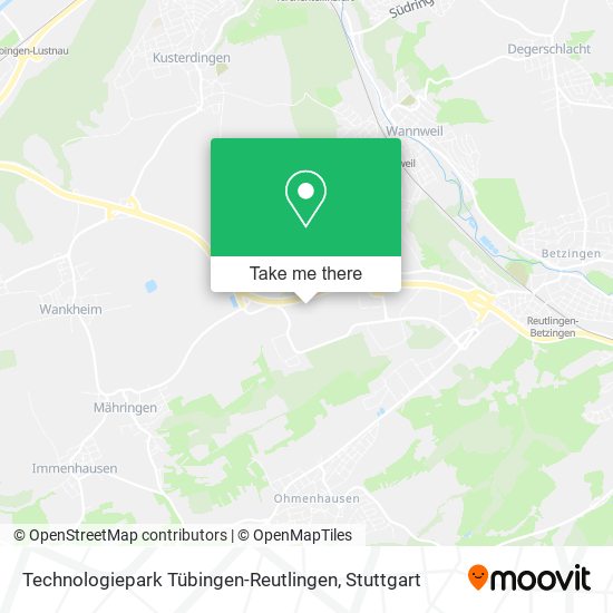Technologiepark Tübingen-Reutlingen map