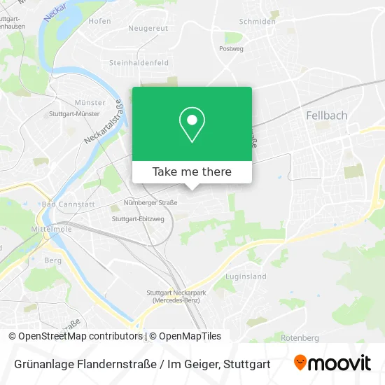 Карта Grünanlage Flandernstraße / Im Geiger
