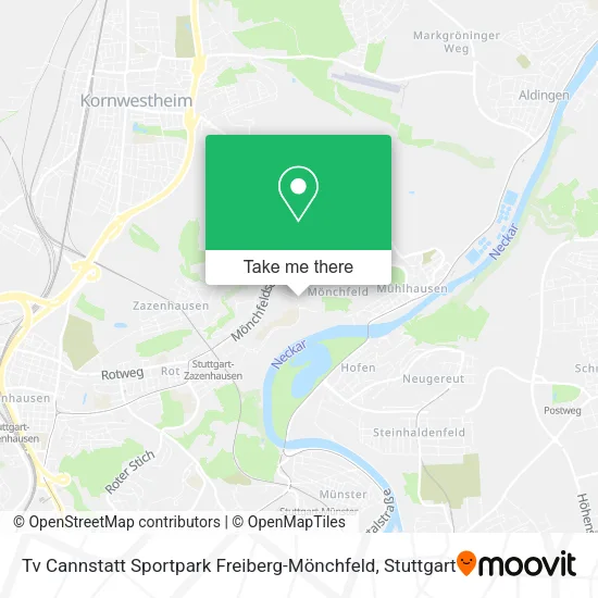 Карта Tv Cannstatt Sportpark Freiberg-Mönchfeld