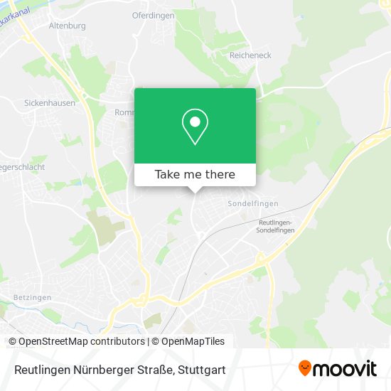 Карта Reutlingen Nürnberger Straße