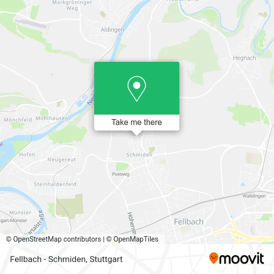 Карта Fellbach - Schmiden
