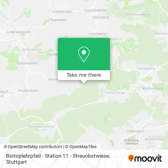 Карта Biotoplehrpfad - Station 11 - Streuobstwiese