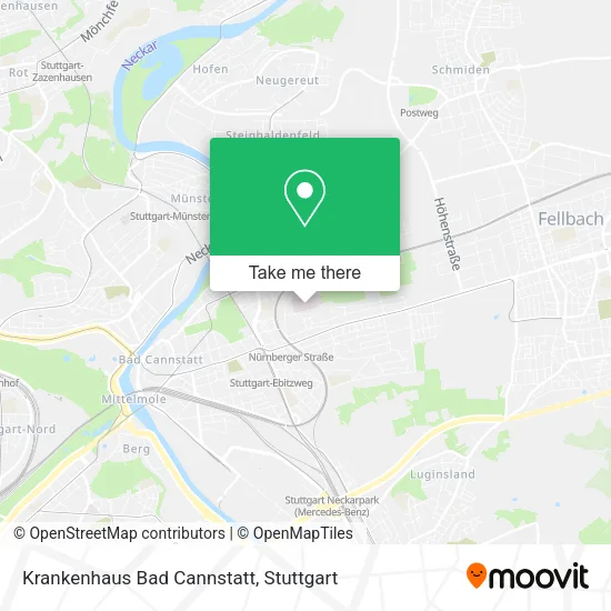 Карта Krankenhaus Bad Cannstatt