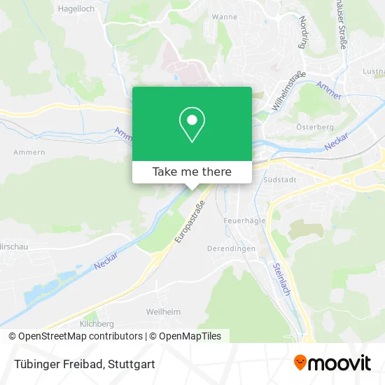 Карта Tübinger Freibad