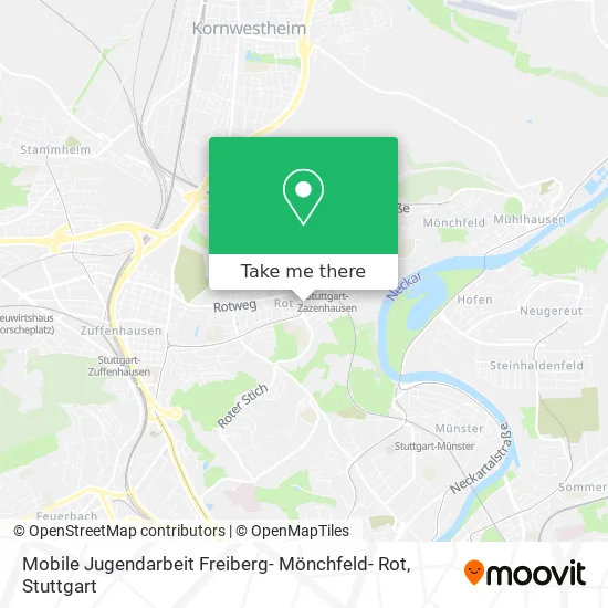 Карта Mobile Jugendarbeit Freiberg- Mönchfeld- Rot