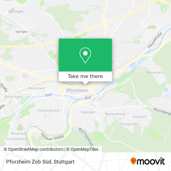 Pforzheim Zob Süd map