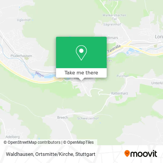 Waldhausen, Ortsmitte/Kirche map