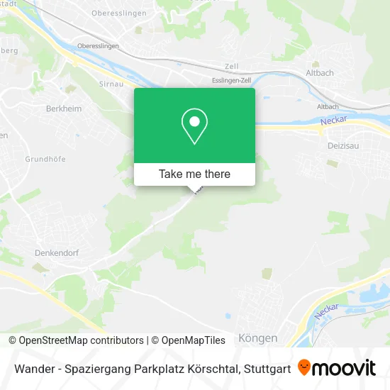 Карта Wander - Spaziergang Parkplatz Körschtal