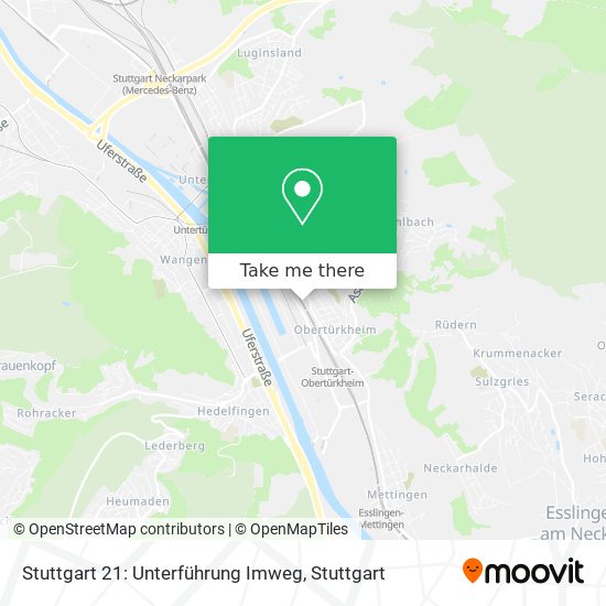 Stuttgart 21: Unterführung Imweg map