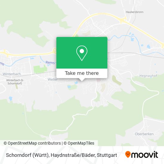 Schorndorf (Württ), Haydnstraße / Bäder map