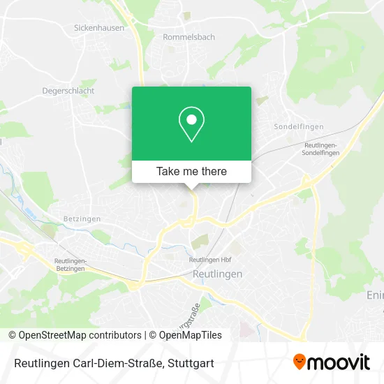 Карта Reutlingen Carl-Diem-Straße