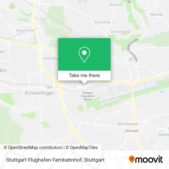Карта Stuttgart Flughafen Fernbahnhof