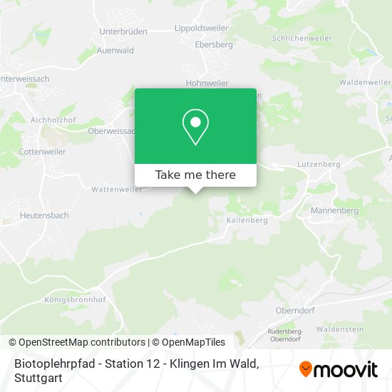 Карта Biotoplehrpfad - Station 12 - Klingen Im Wald