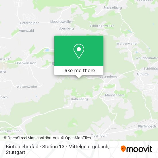 Biotoplehrpfad - Station 13 - Mittelgebirgsbach map