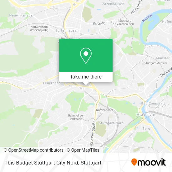 Карта Ibis Budget Stuttgart City Nord