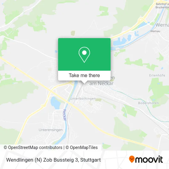Карта Wendlingen (N) Zob Bussteig 3