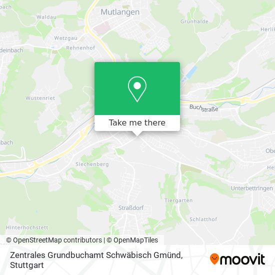 Карта Zentrales Grundbuchamt Schwäbisch Gmünd