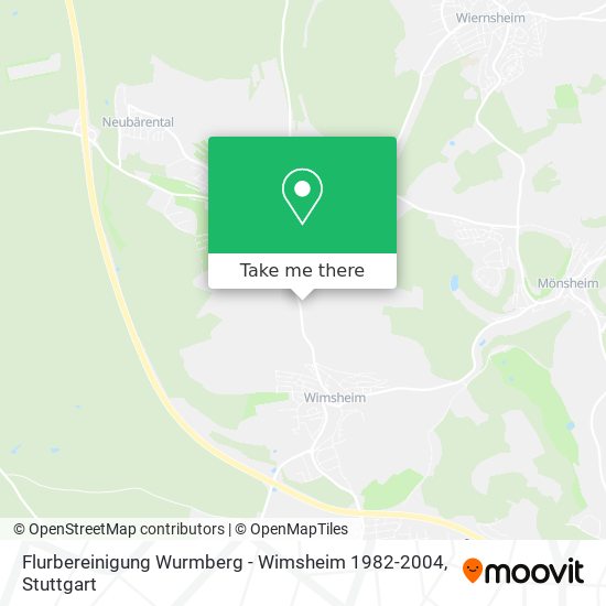 Flurbereinigung Wurmberg - Wimsheim 1982-2004 map