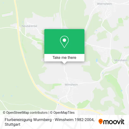 Карта Flurbereinigung Wurmberg - Wimsheim 1982-2004