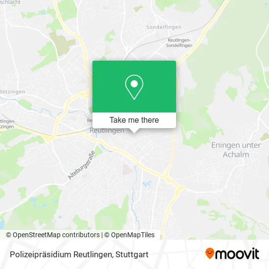 Карта Polizeipräsidium Reutlingen