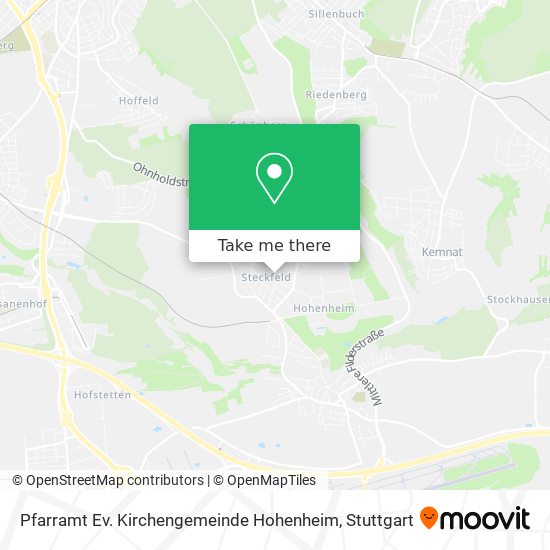 Pfarramt Ev. Kirchengemeinde Hohenheim map