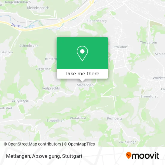 Карта Metlangen, Abzweigung