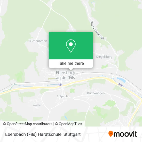 Карта Ebersbach (Fils) Hardtschule