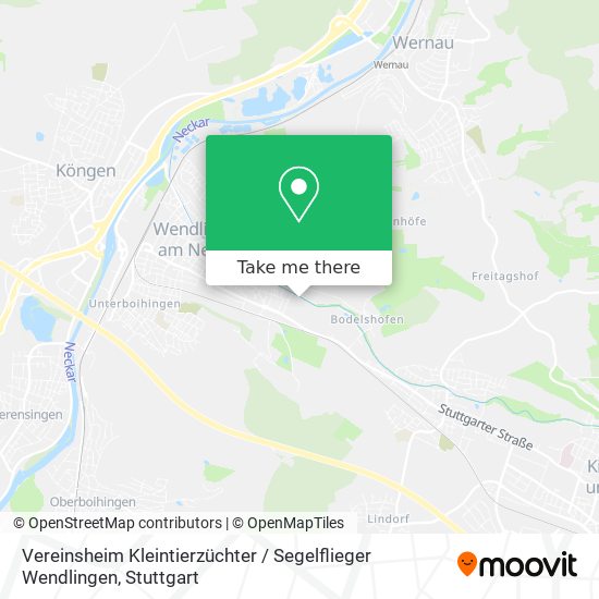 Vereinsheim Kleintierzüchter / Segelflieger Wendlingen map
